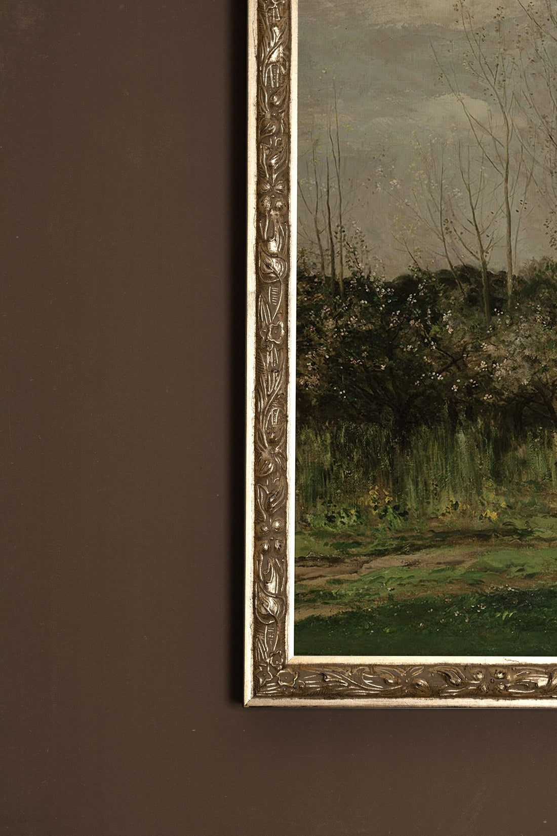 LES AMANTS DU VENT, Oeuvre sur toile rigide, encadré Vintage Argent