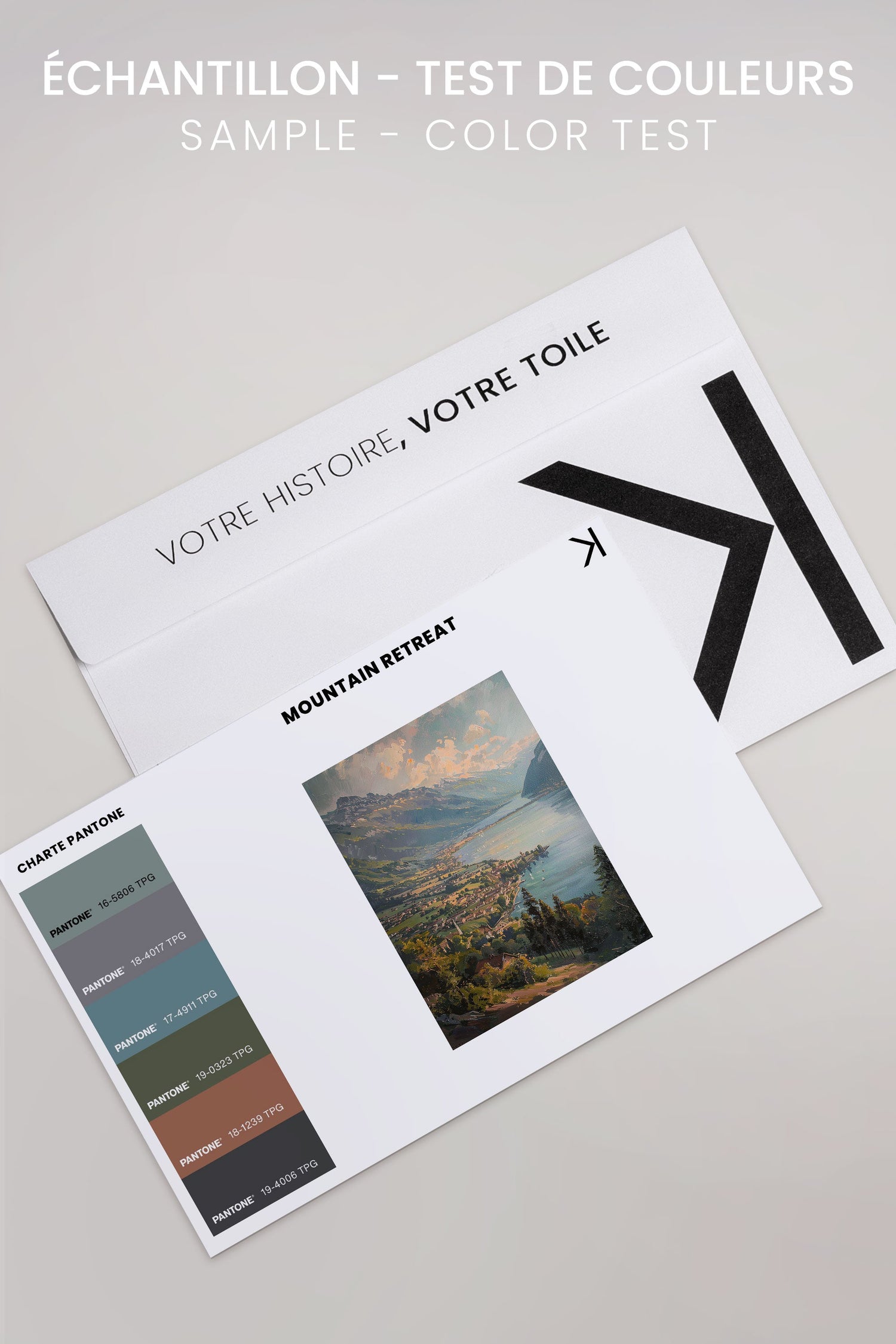 OLEKA CANVAS - MOUNTAIN RETREAT, Oeuvre sur toile étirée, encadré Noir