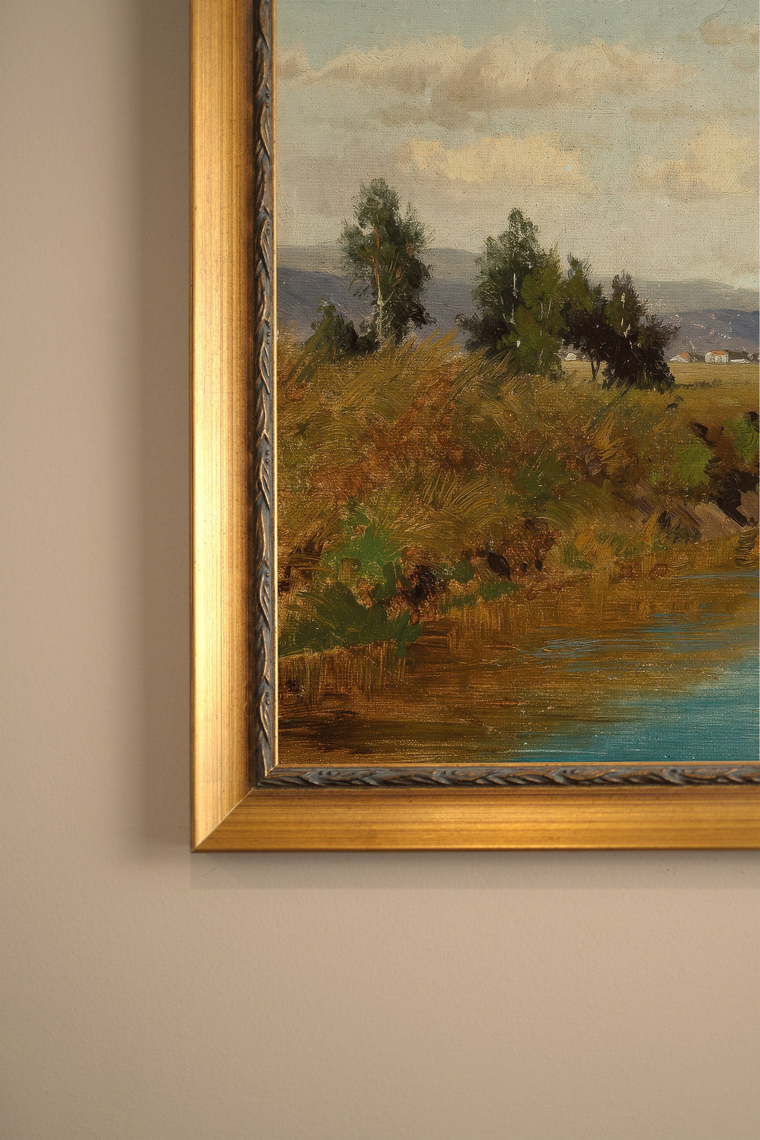 LUMIÈRE DE MIDI, Oeuvre sur toile rigide, encadré Vintage Or