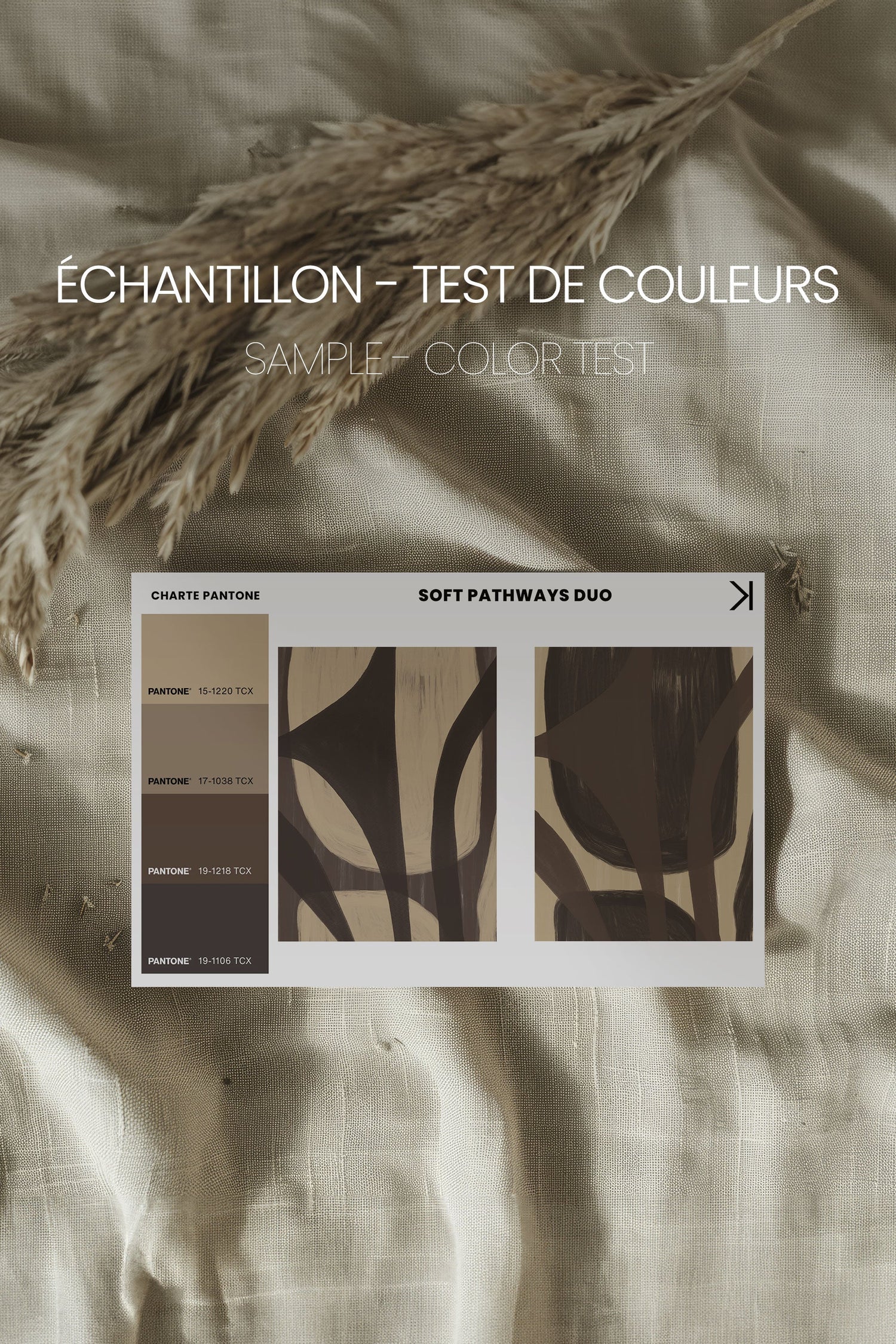 OLEKA CANVAS - SOFT PATHWAYS DUO, Oeuvre sur toile étirée, encadré Noir