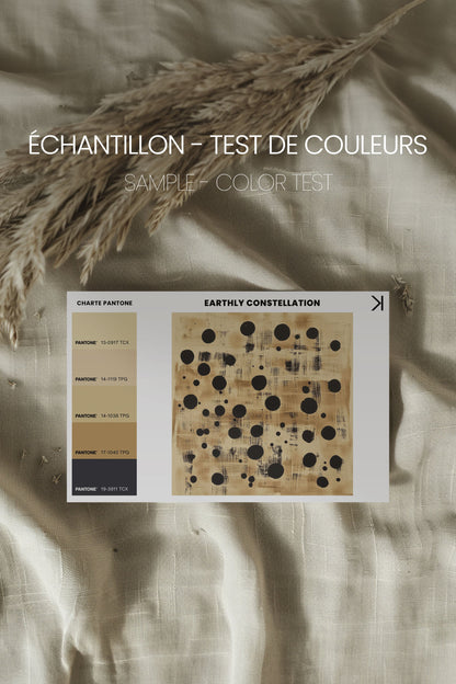 OLEKA CANVAS - EARTHLY CONSTELLATION, Oeuvre sur toile étirée, encadré Noir