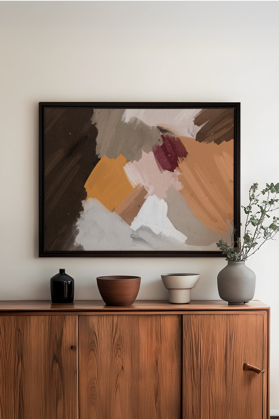 OLEKA CANVAS - ÉLAN CRÉATIF, Oeuvre sur toile étirée, encadré Noir