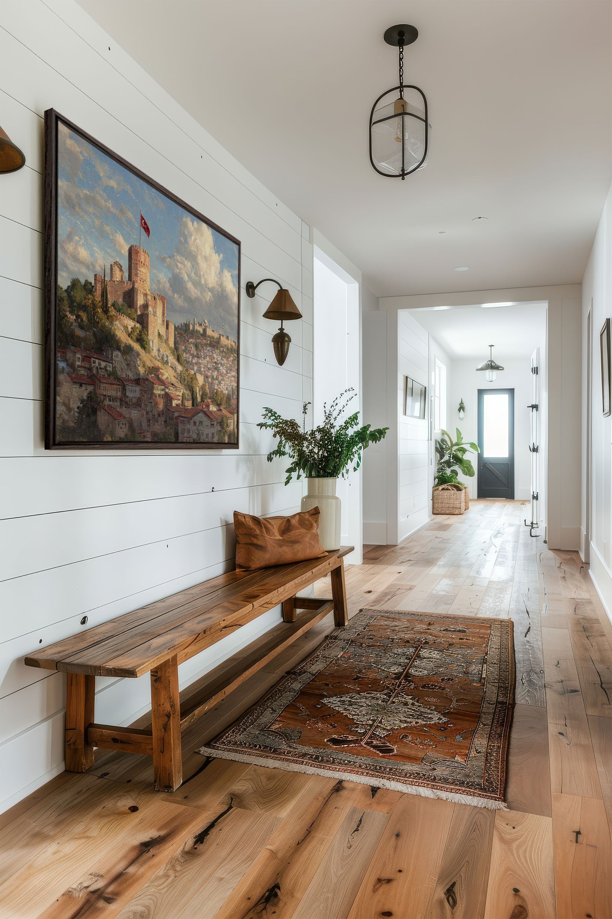 OLEKA CANVAS - WHISPERS OF ISTANBUL, Oeuvre sur toile étirée, encadré Brun Noyer