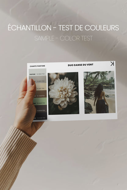 OLEKA CANVAS - DUO DANSE DU VENT, 2 Oeuvres sur toile étirée, encadré Brun Noyer