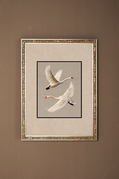 VOL ÉTERNEL, Oeuvre sur toile rigide, encadré Vintage Argent