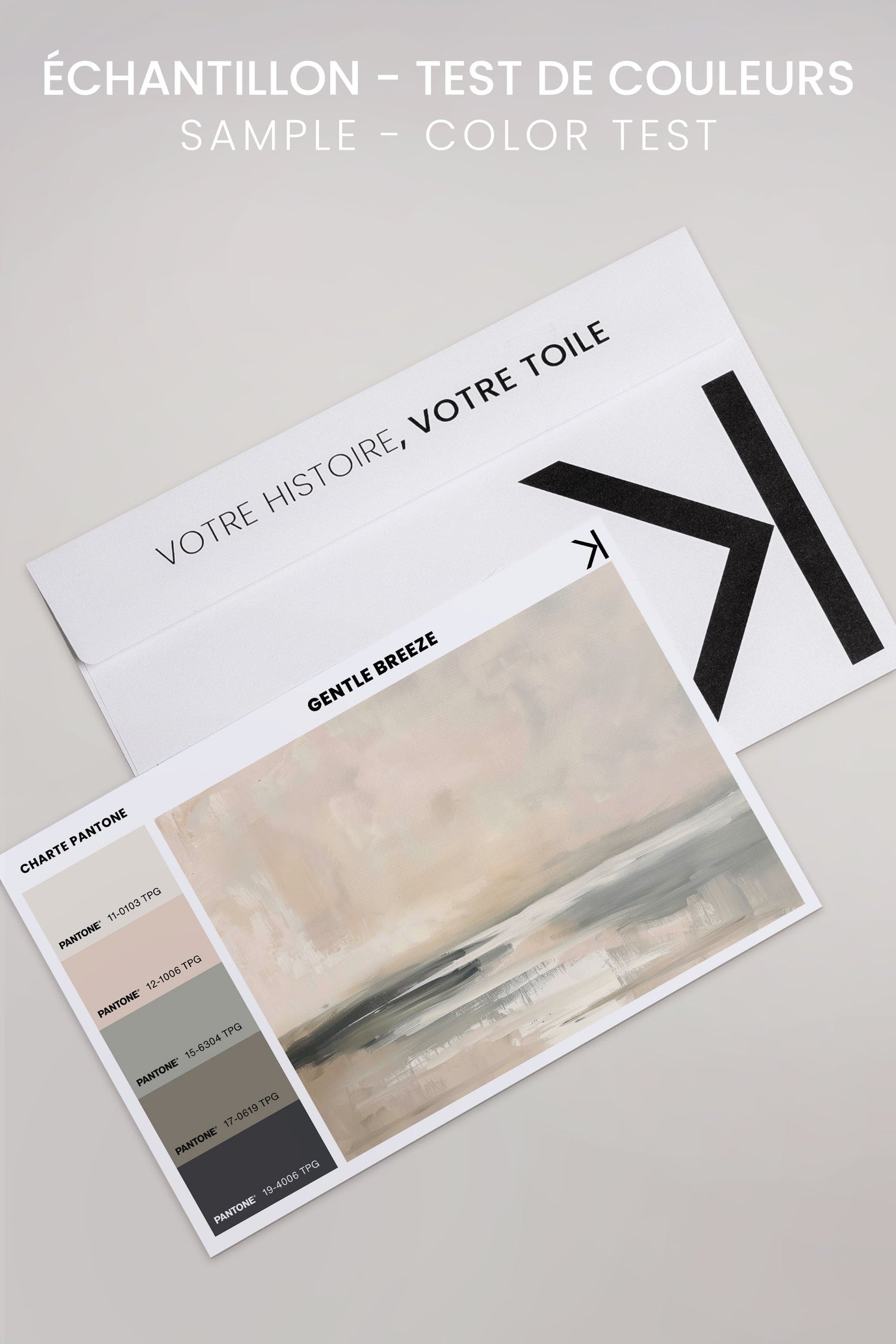 OLEKA CANVAS - GENTLE BREEZE, Oeuvre sur toile étirée, encadré Noir