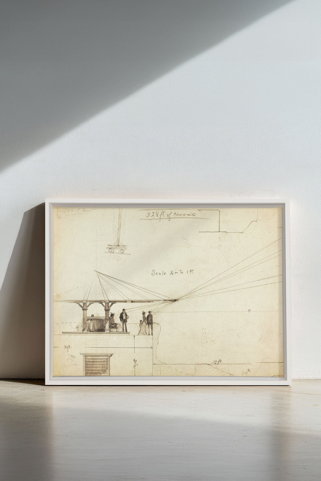 OLEKA CANVAS - MEASURED MINDS, Oeuvre sur toile étirée, encadré Blanc