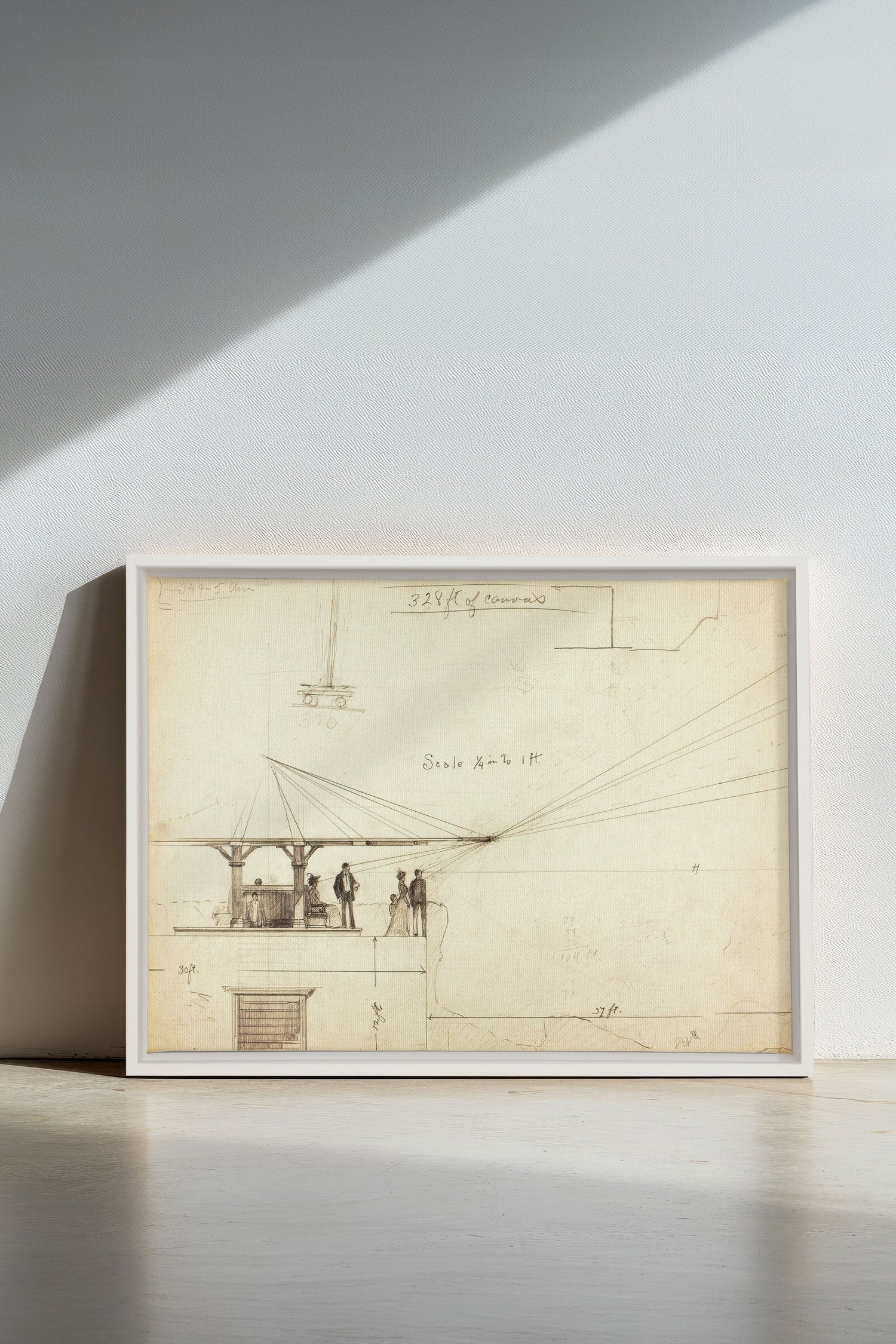 OLEKA CANVAS - MEASURED MINDS, Oeuvre sur toile étirée, encadré Blanc