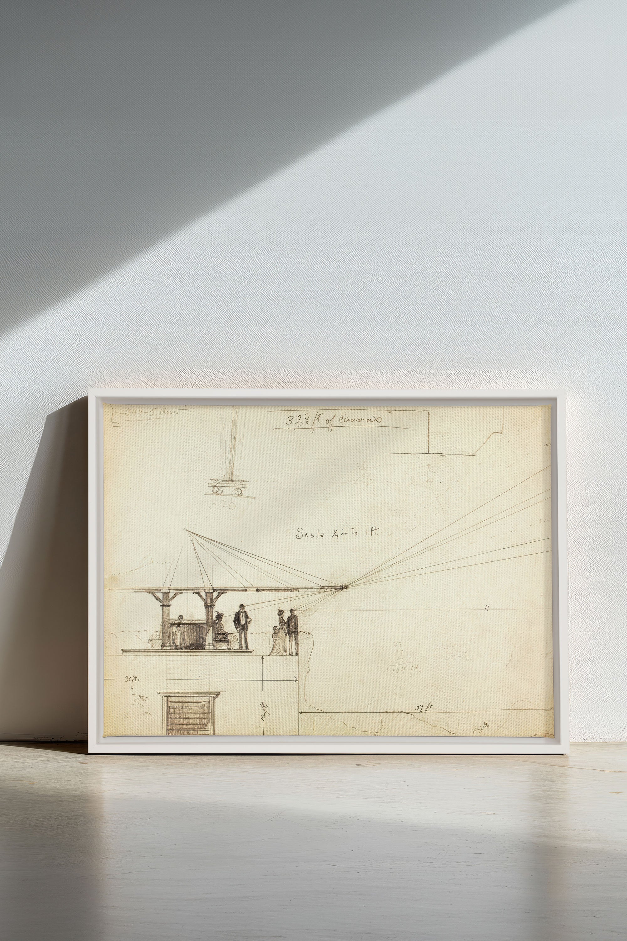 OLEKA CANVAS - MEASURED MINDS, Oeuvre sur toile étirée, encadré Blanc