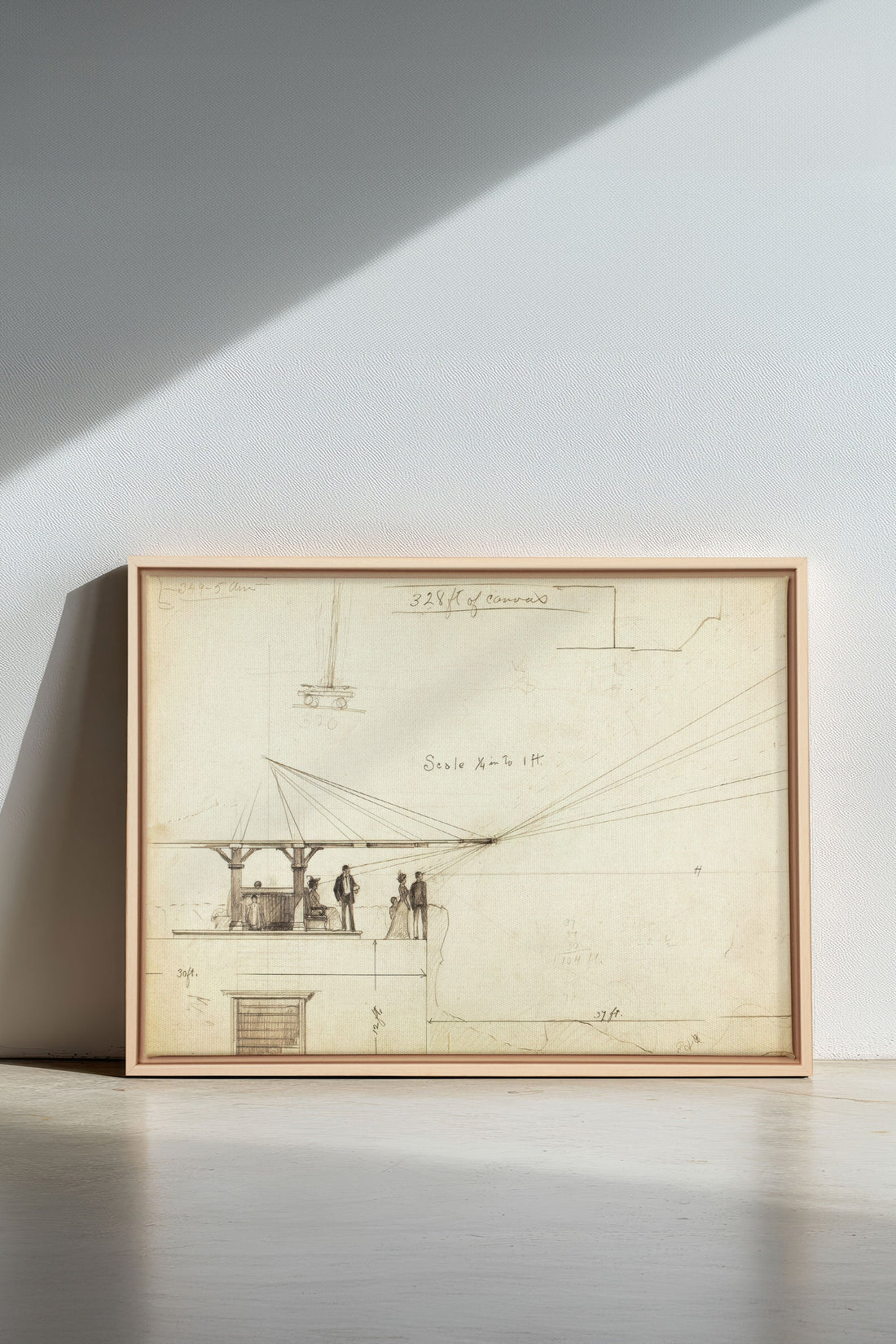 OLEKA CANVAS - MEASURED MINDS, Oeuvre sur toile étirée, encadré Naturel Clair