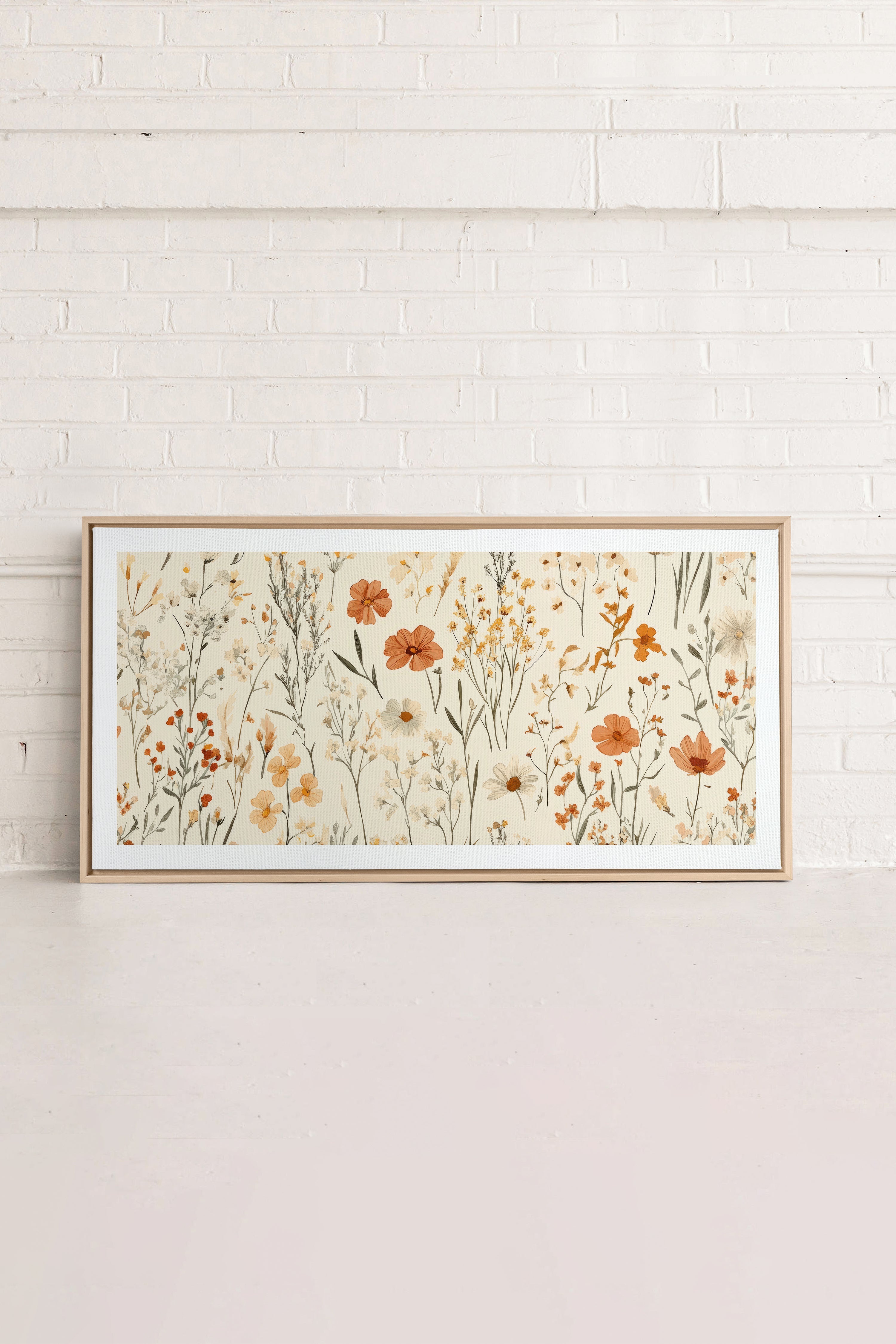 OLEKA CANVAS - AUTUMN GARDEN, Oeuvre sur toile étirée, encadré Naturel Clair