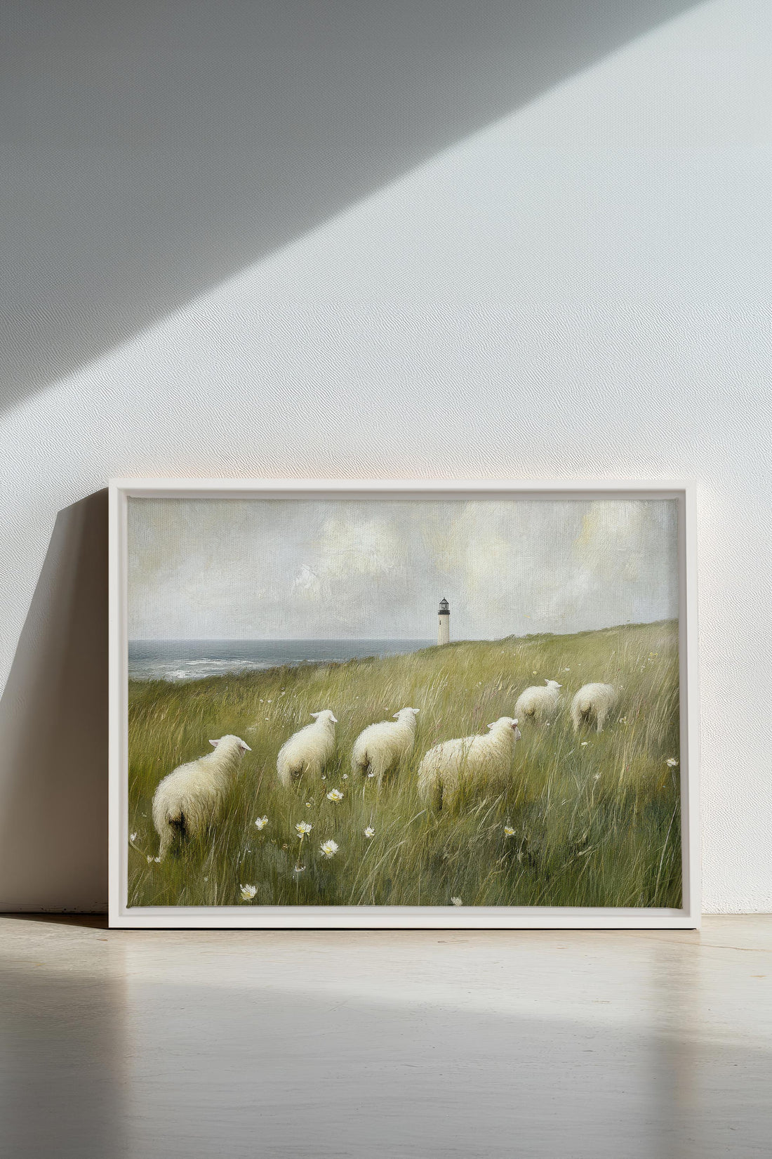 OLEKA CANVAS - WOOL &amp; WIND, Oeuvre sur toile étirée, encadré Blanc