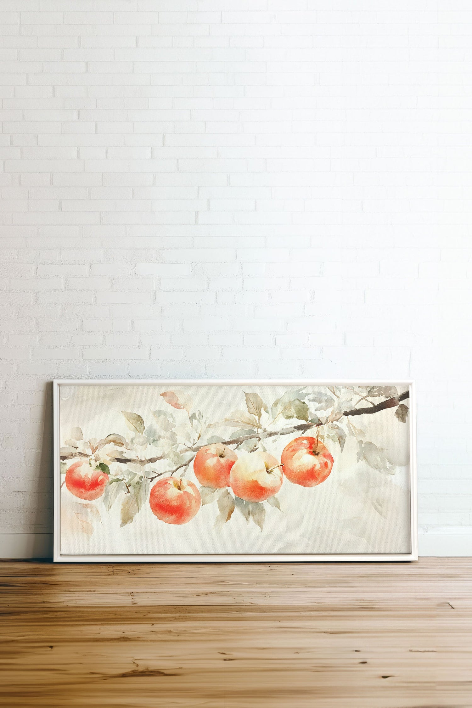 OLEKA CANVAS - DOUCE RÉCOLTE, Oeuvre sur toile étirée, encadré Blanc