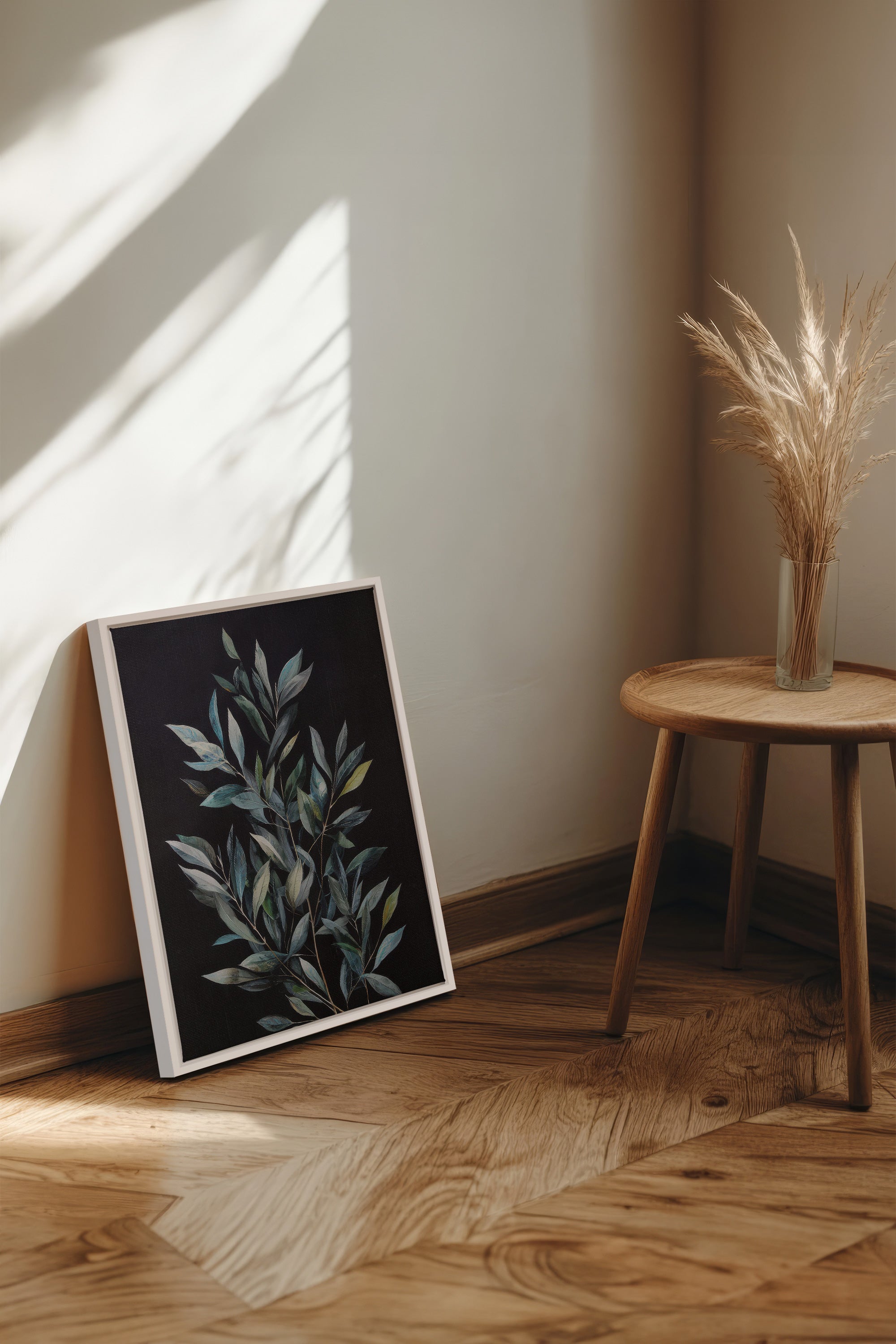 SILENCE BORÉAL, Work on stretched canvas, framed White