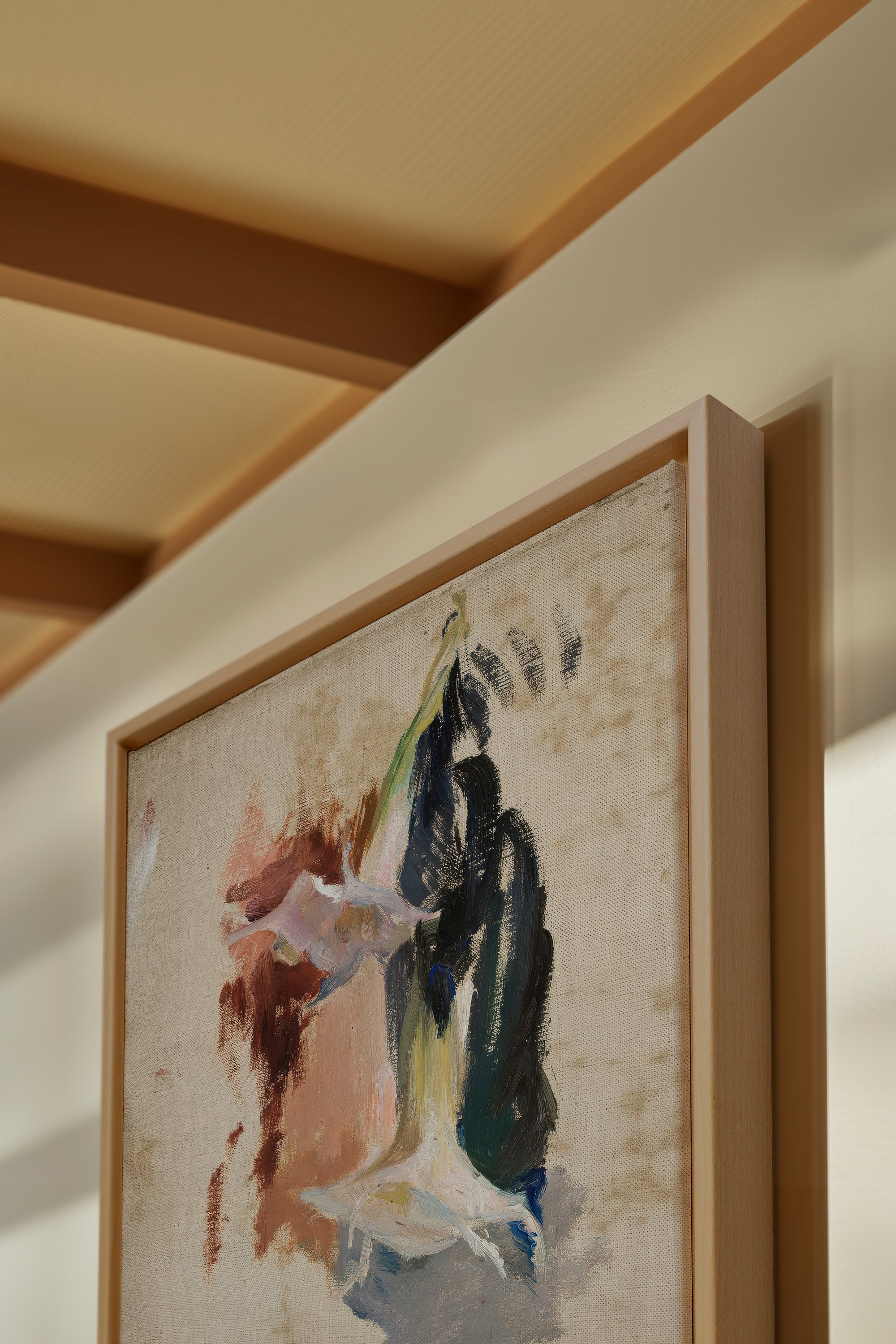 ORGANIC TRACE, Artwork on stretched canvas, framed Natural Light