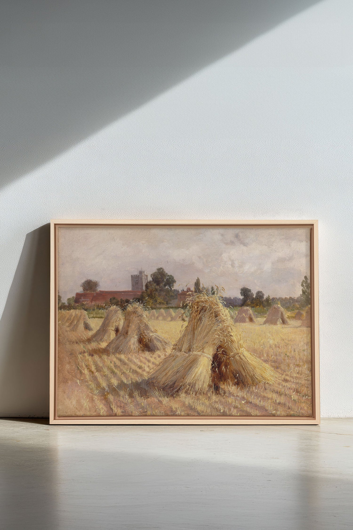 OLEKA CANVAS - CHAMPS DES SOUVENIRS, Oeuvre sur toile étirée, encadré Naturel Clair