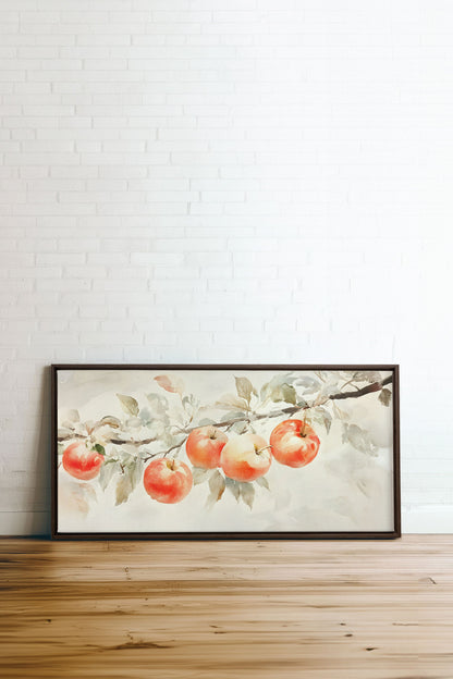 OLEKA CANVAS - DOUCE RÉCOLTE, Oeuvre sur toile étirée, encadré Brun Noyer