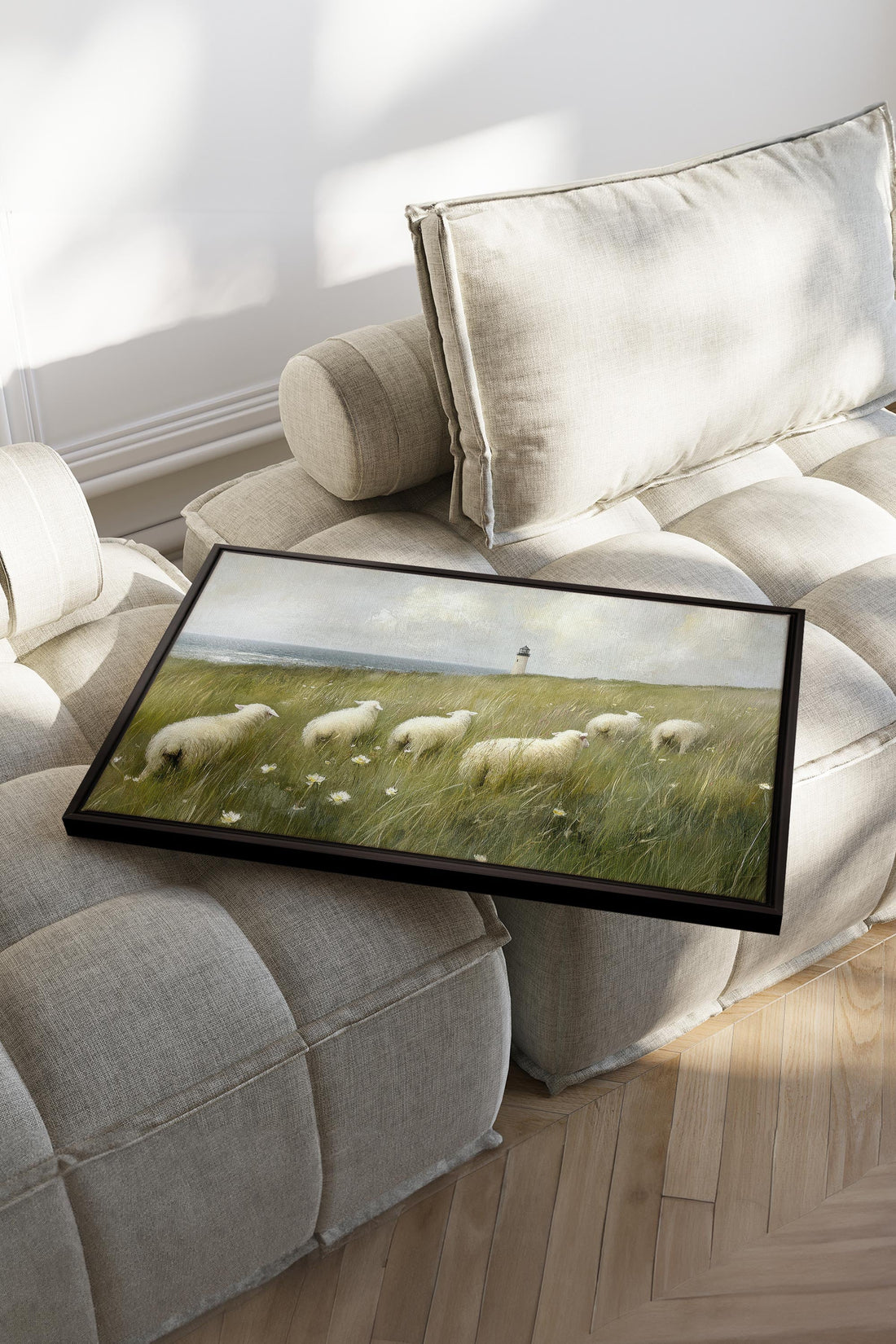 OLEKA CANVAS - WOOL &amp; WIND, Oeuvre sur toile étirée, encadré Noir