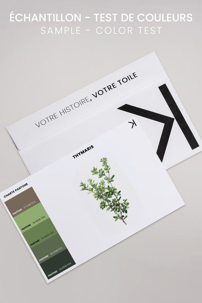 OLEKA CANVAS - THYMARIS, Oeuvre sur toile étirée, encadré Brun Chêne