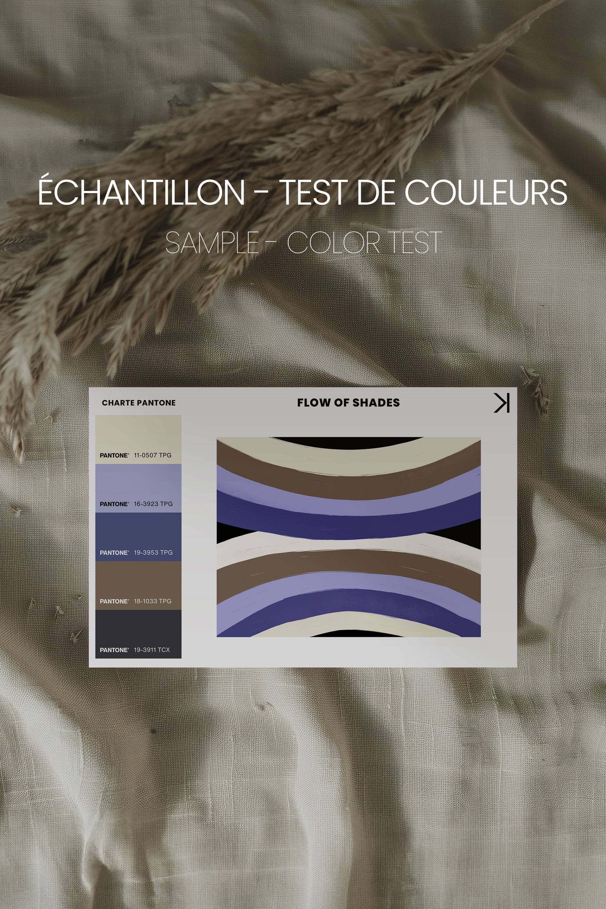 OLEKA CANVAS - FLOW OF SHADES, Oeuvre sur toile étirée, encadré Noir