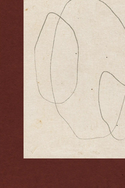 SOFT OUTLINE, Work on canvas, framed Vintage Silver