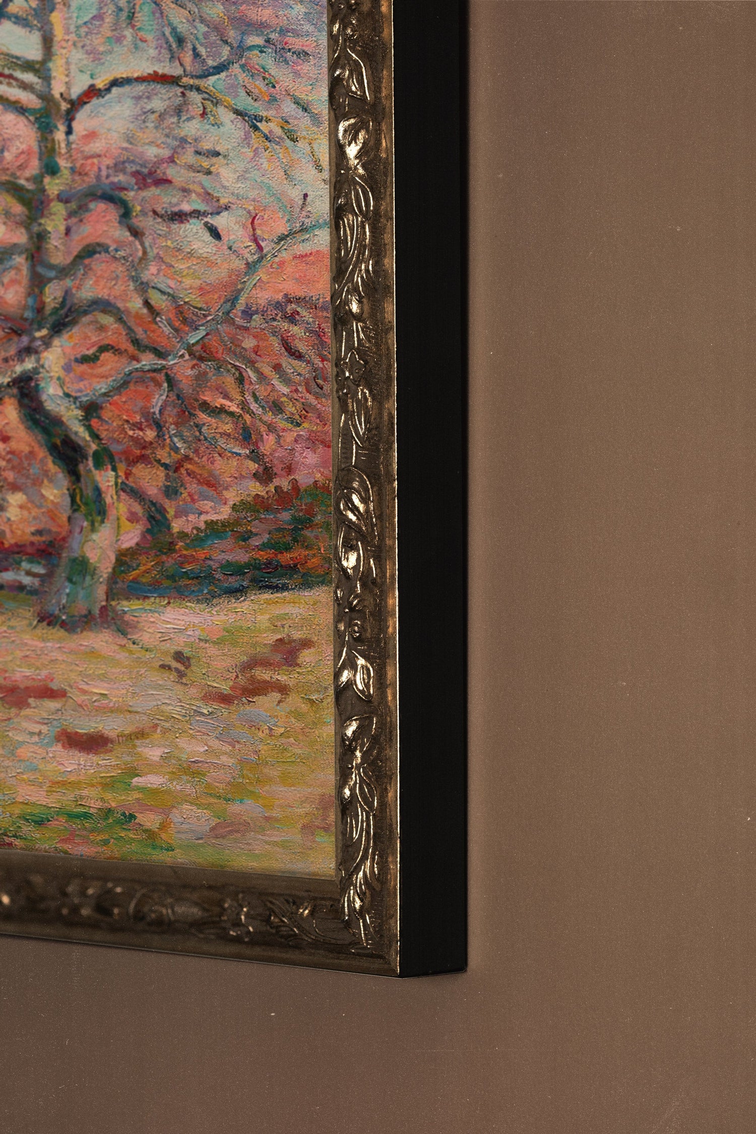 ÉCLAT DE SAISON, Oeuvre sur toile rigide, encadré Vintage Argent