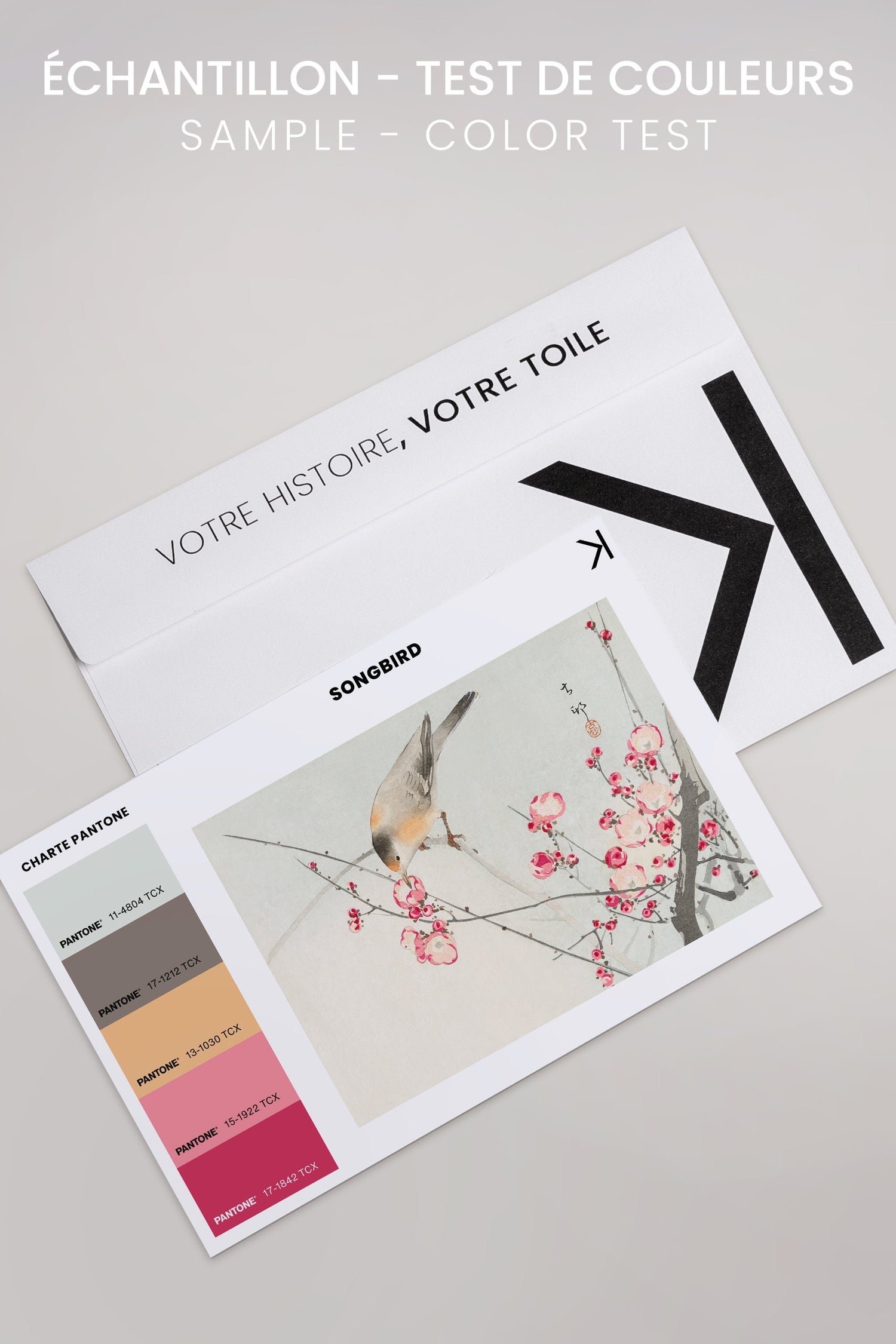 OLEKA CANVAS - SONGBIRD, Oeuvre sur toile étirée, encadré Brun Noyer