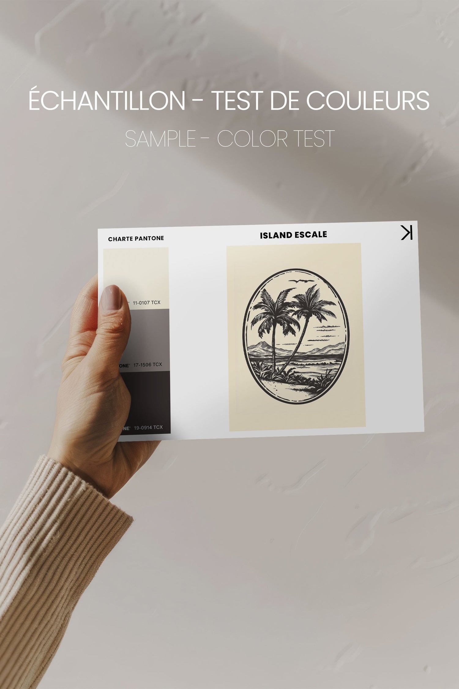 OLEKA CANVAS - ISLAND ESCAPE, Oeuvre sur toile étirée, encadré Noir