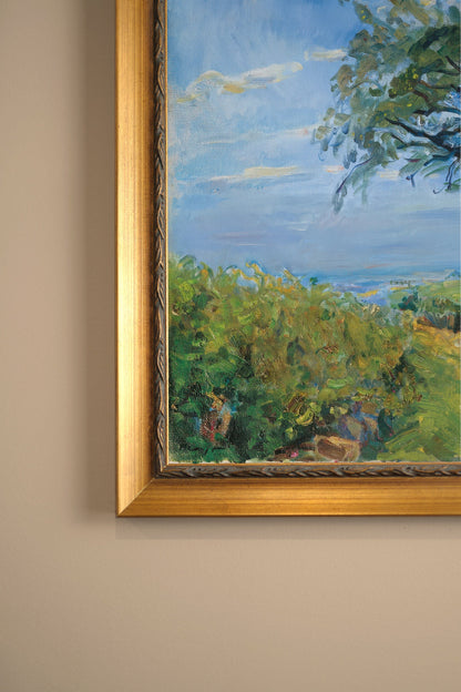 ESCAPADE JOYEUSE, Artwork on rigid canvas, framed in Vintage Gold