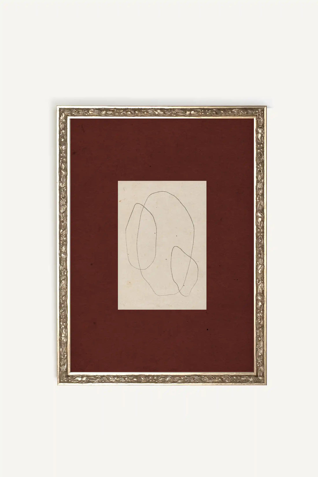 SOFT OUTLINE, Oeuvre sur toile rigide, encadré Vintage Argent