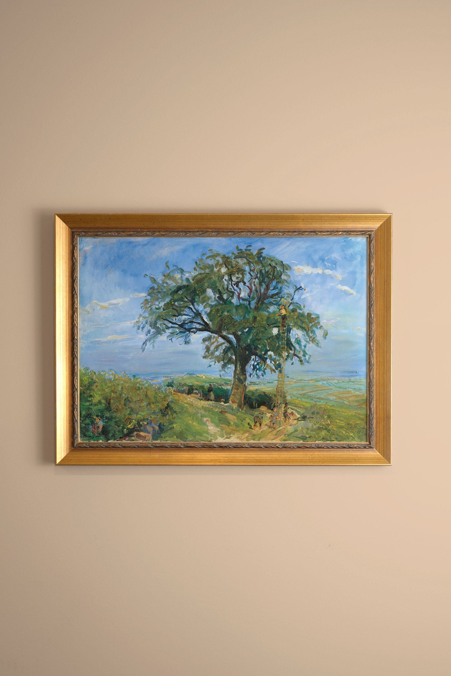 ESCAPADE JOYEUSE, Artwork on rigid canvas, framed in Vintage Gold