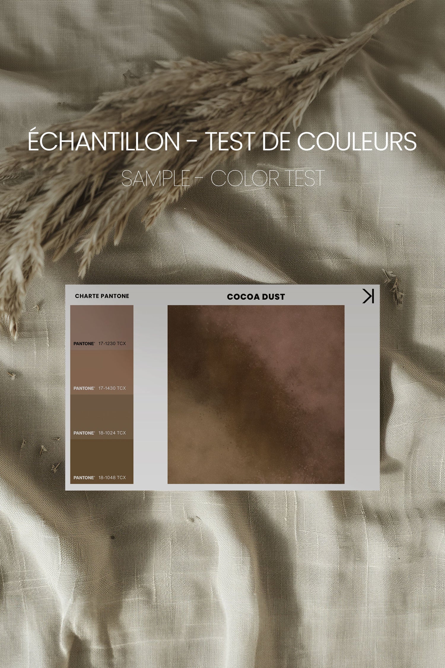 OLEKA CANVAS - COCOA DUST, Oeuvre sur toile étirée, encadré Naturel Clair