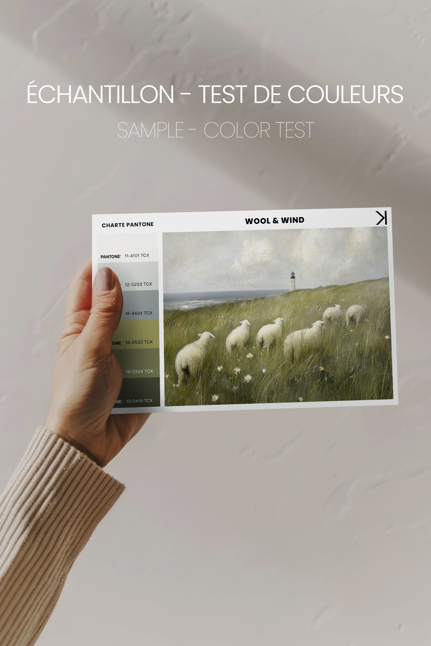 OLEKA CANVAS - WOOL &amp; WIND, Oeuvre sur toile étirée, encadré Noir