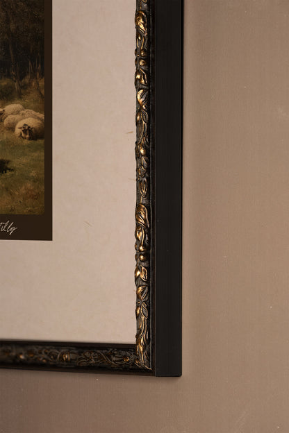 SAINT-ANTOINE-DE-TILLY, Oeuvre sur toile rigide, encadré Vintage Bronze