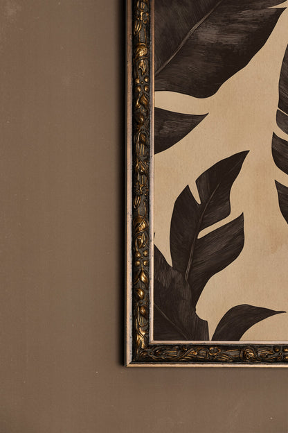 ÉBÈNE NATUREL, Artwork on rigid canvas, framed in Vintage Bronze