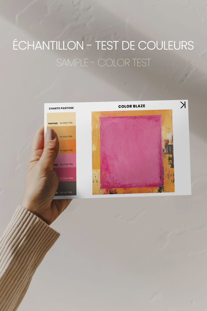 OLEKA CANVAS - COLOR BLAZE, Oeuvre sur toile étirée, encadré Naturel Clair