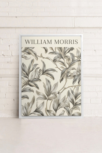 OLEKA CANVAS - WILLIAM MORRIS, Oeuvre sur toile étirée, encadré Blanc