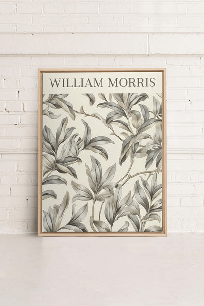 WILLIAM MORRIS, Oeuvre sur toile étirée, encadré Naturel Clair
