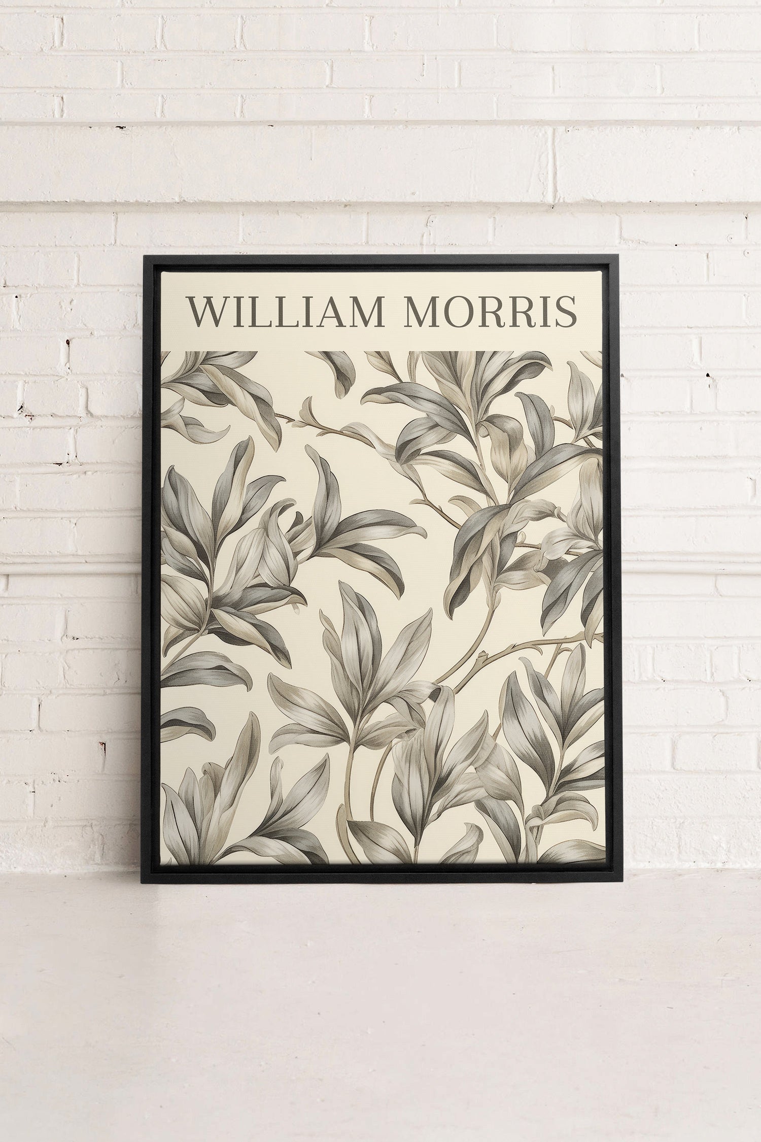 OLEKA CANVAS - WILLIAM MORRIS, Oeuvre sur toile étirée, encadré Noir