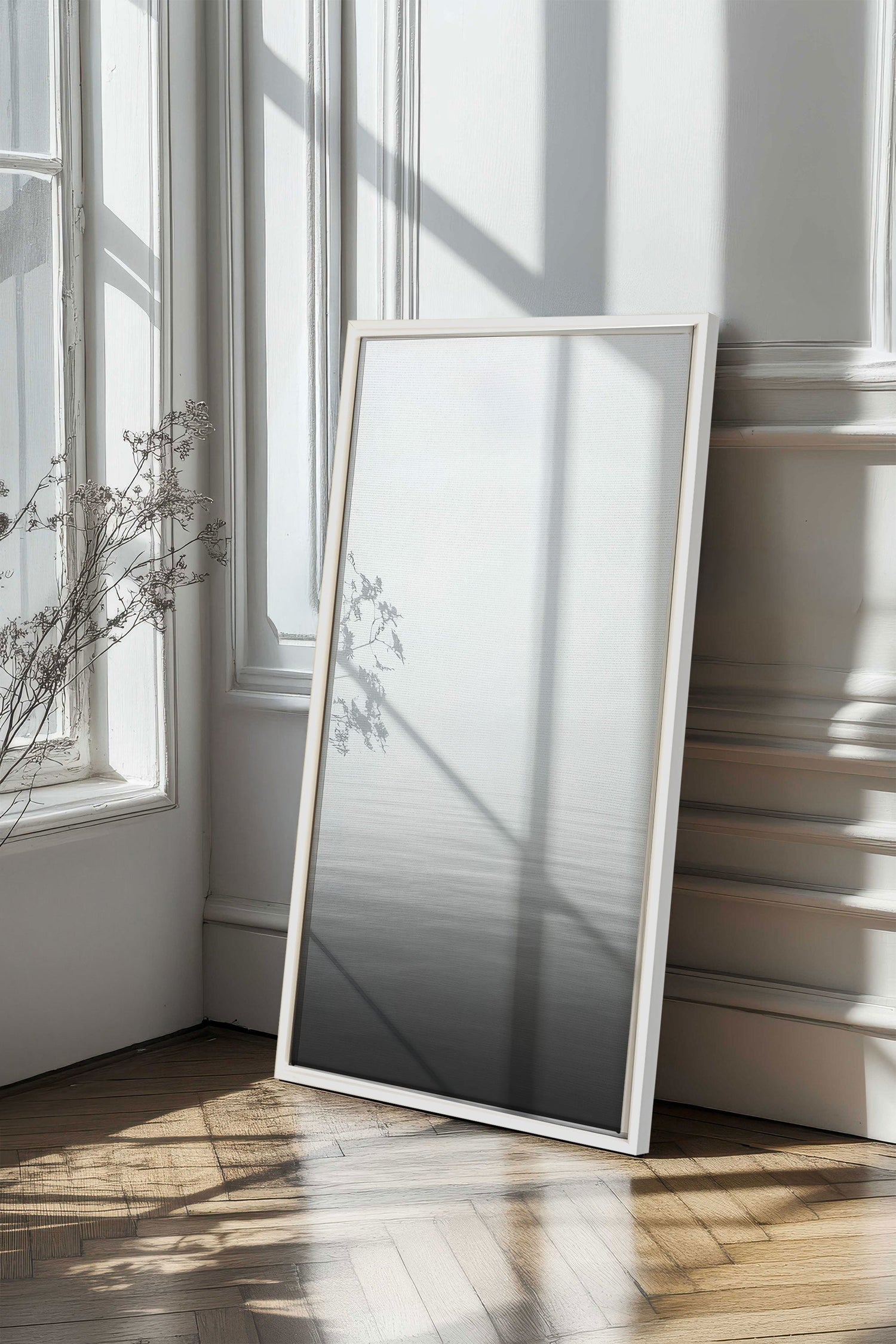 OLEKA CANVAS - SOOTHING MIST, Oeuvre sur toile étirée, encadré Blanc