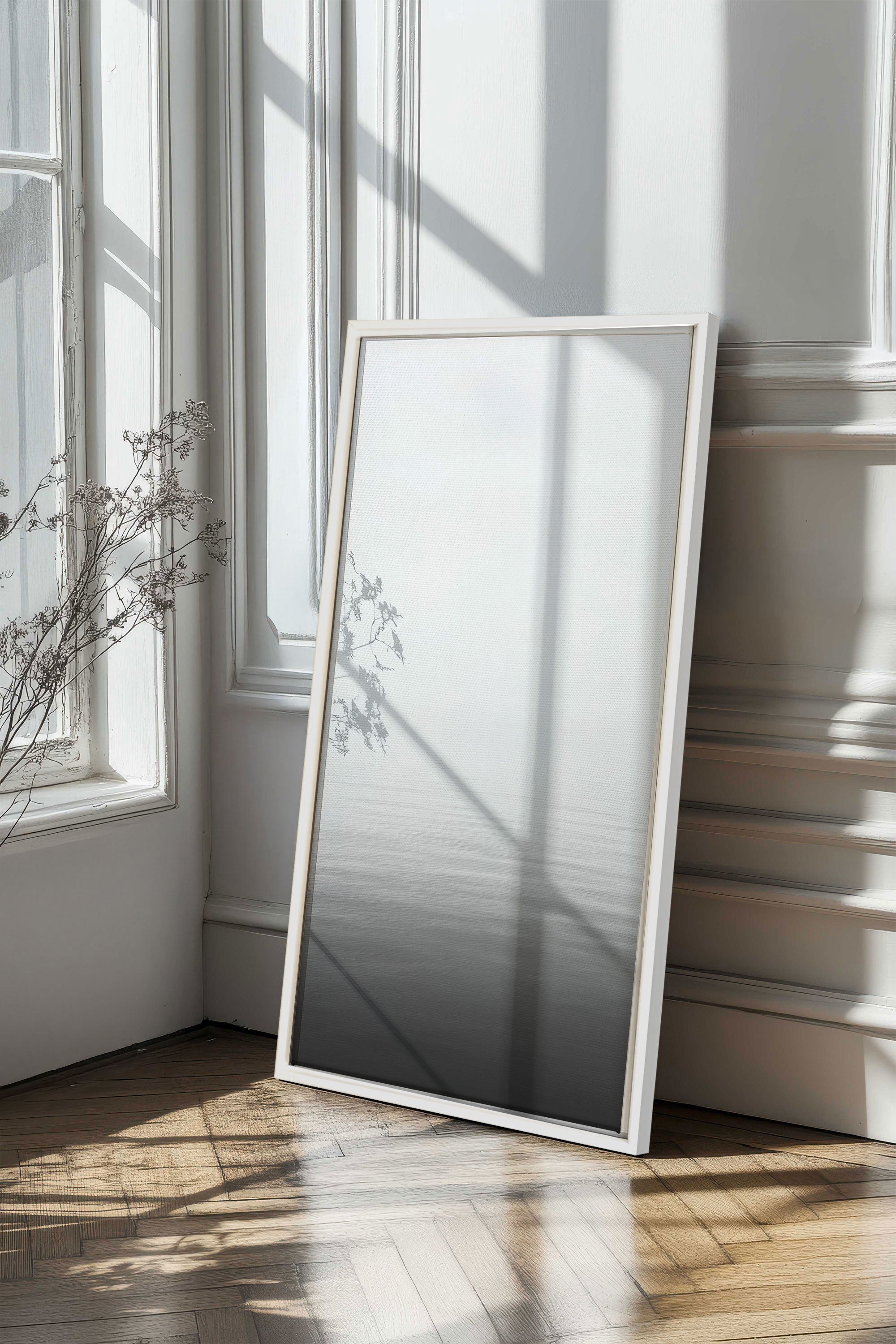 OLEKA CANVAS - SOOTHING MIST, Oeuvre sur toile étirée, encadré Blanc