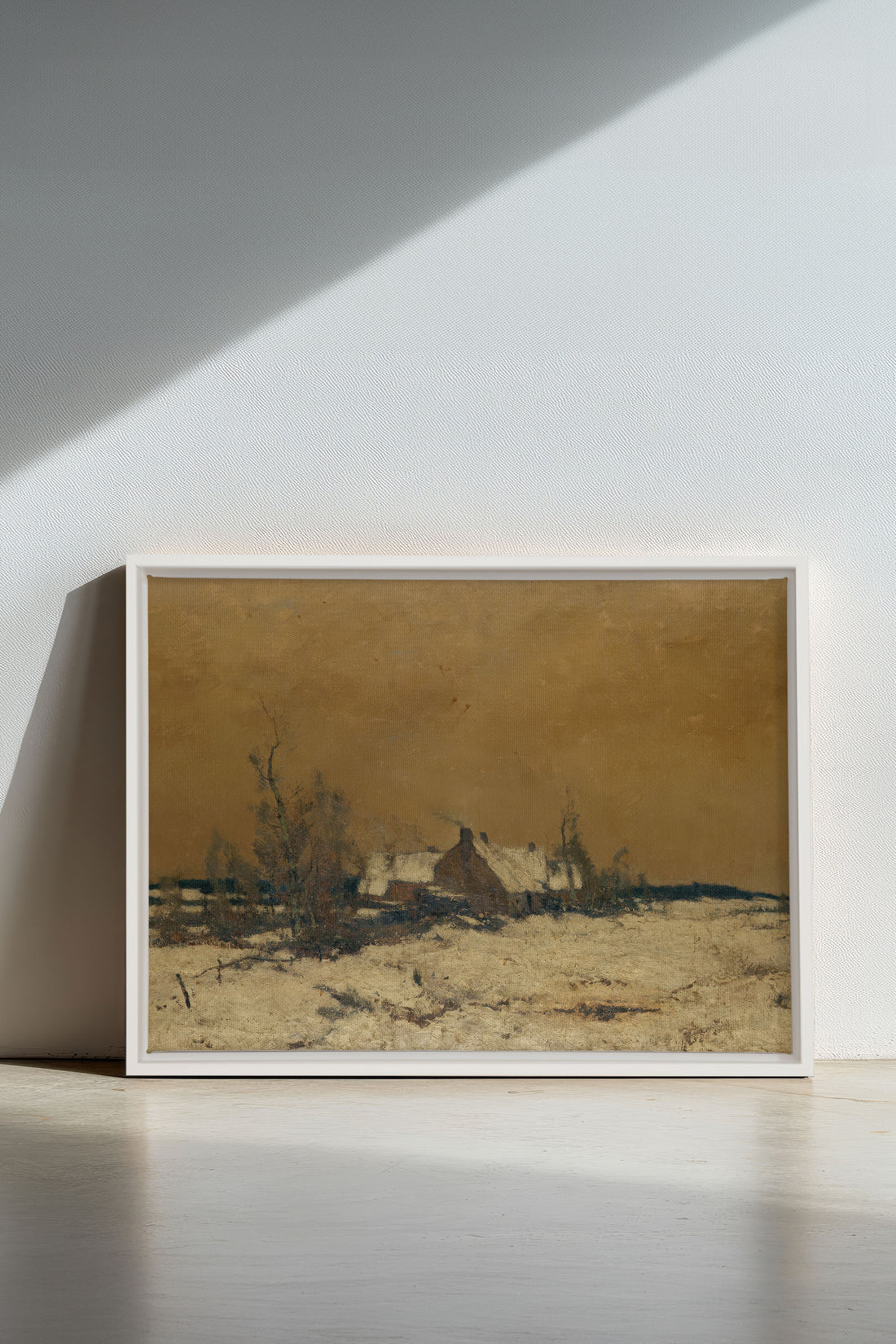 SILENT HOUSE, Oeuvre sur toile étirée, encadré Blanc