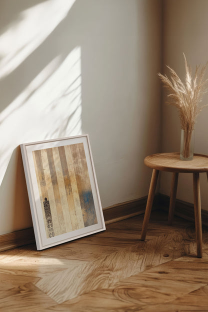 OLEKA CANVAS - ARTISAN PATINA, Oeuvre sur toile étirée, encadré Blanc