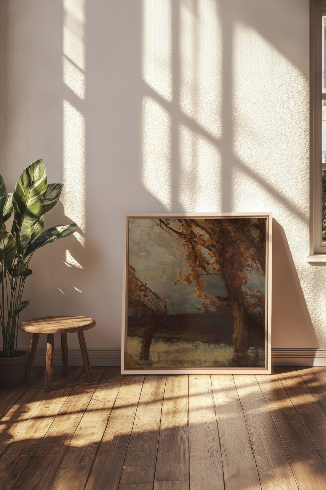 EQUINOX MIST, Artwork on stretched canvas, framed Natural Light