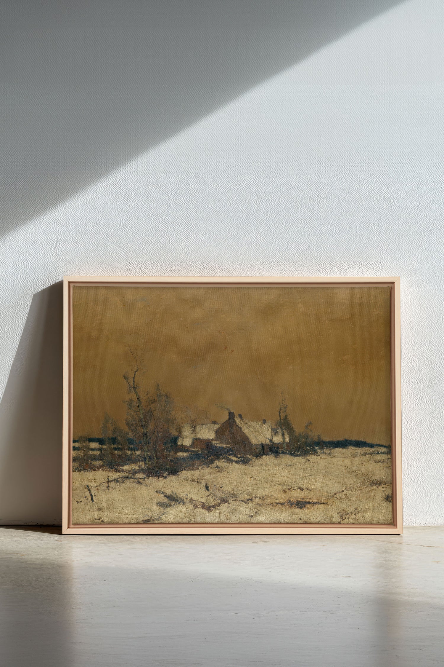 SILENT HOUSE, Oeuvre sur toile étirée, encadré Naturel Clair