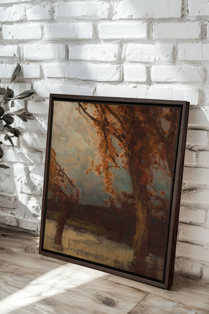 EQUINOX MIST, Artwork on stretched canvas, framed in Walnut Brown
