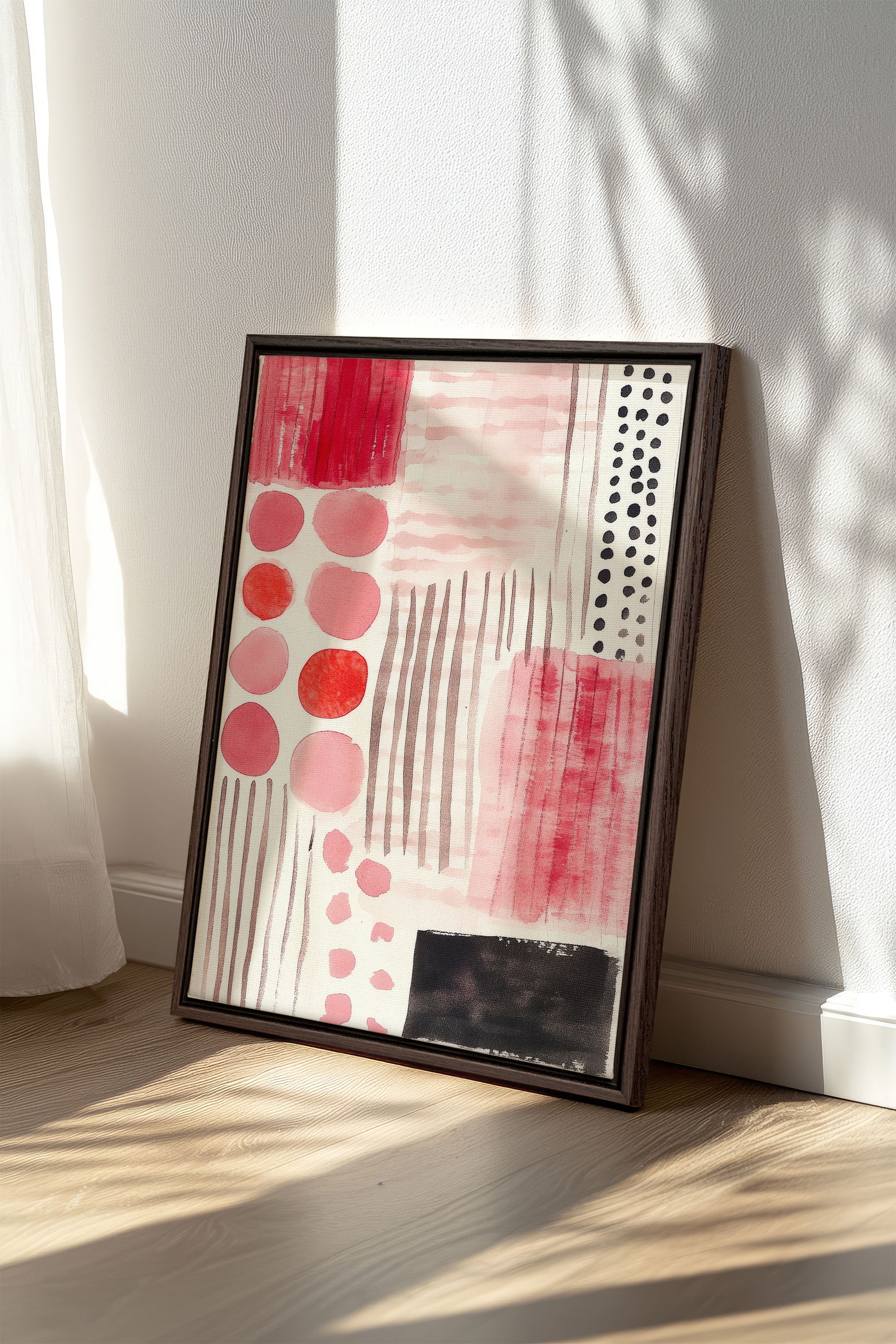 OLEKA CANVAS - VIVID EXPRESSION, Oeuvre sur toile étirée, encadré Brun Noyer