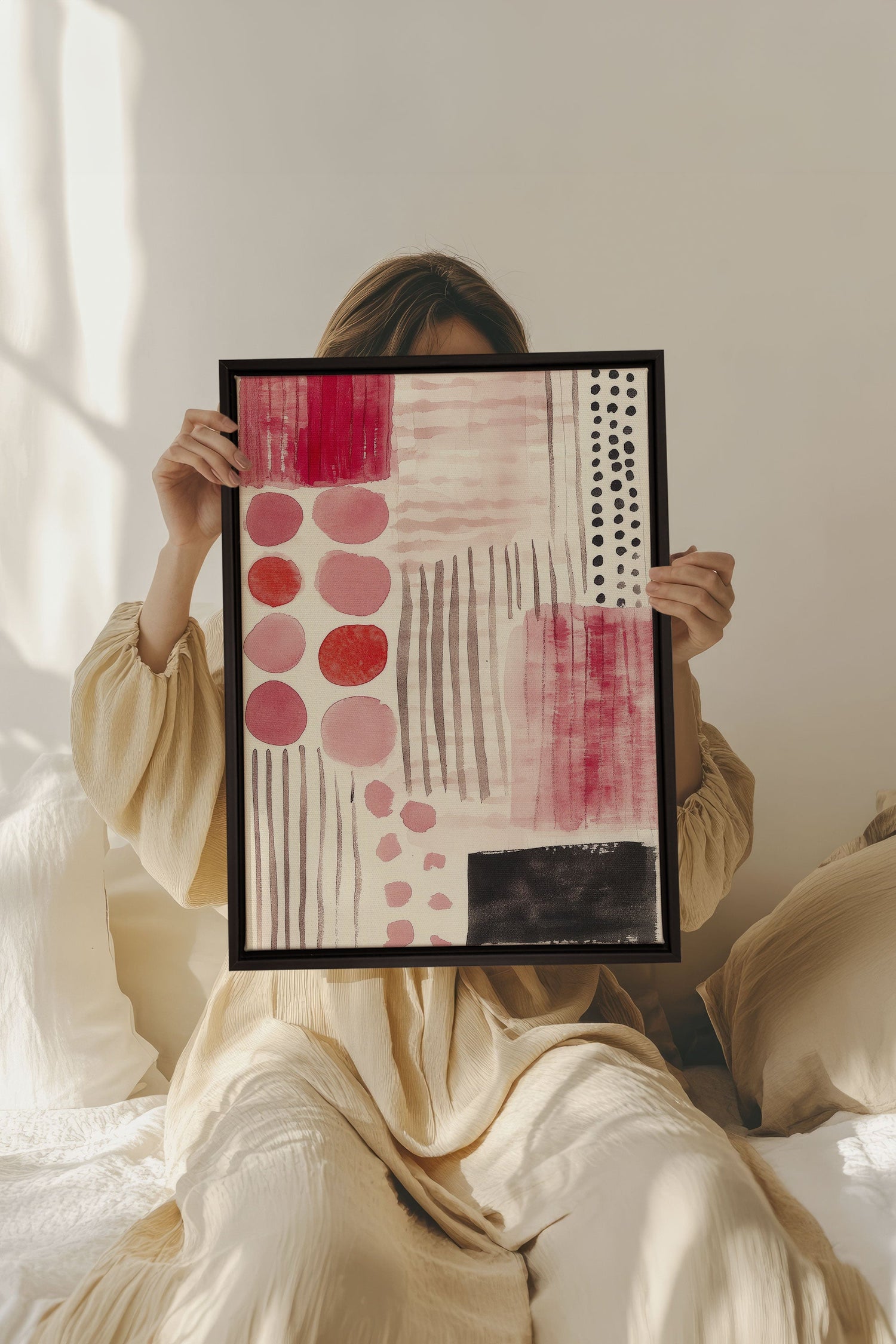 OLEKA CANVAS - VIVID EXPRESSION, Oeuvre sur toile étirée, encadré Noir