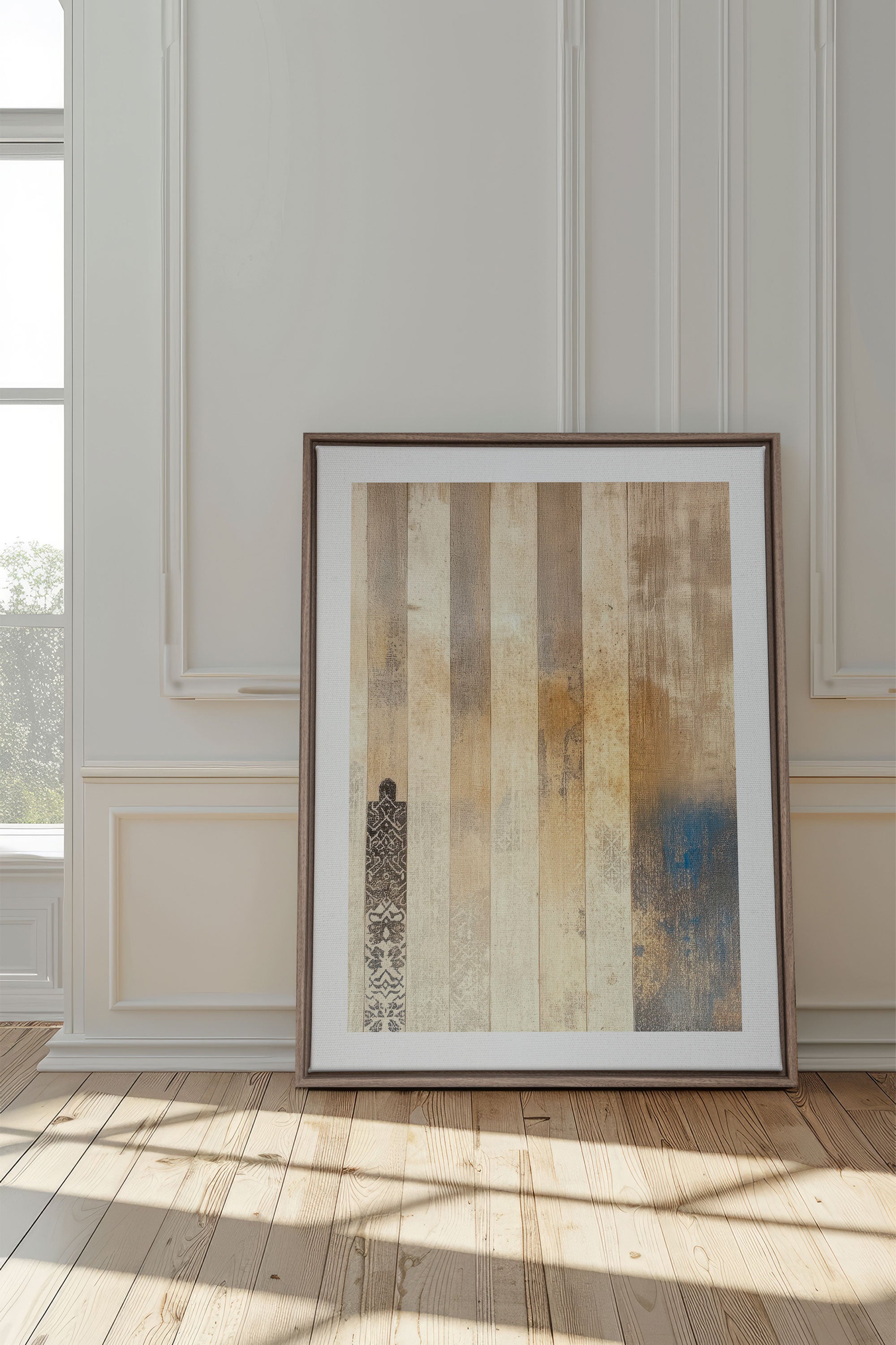 OLEKA CANVAS - ARTISAN PATINA, Oeuvre sur toile étirée, encadré Brun Chêne