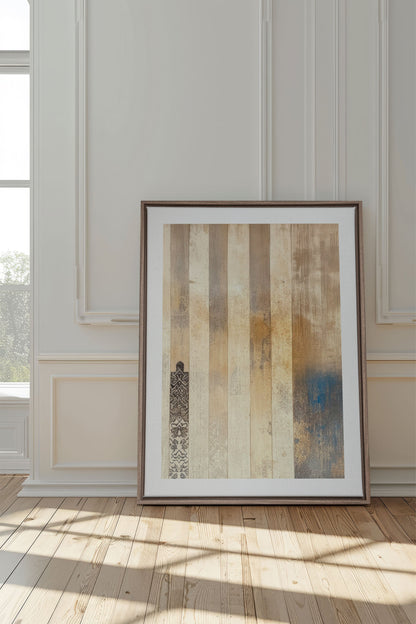 OLEKA CANVAS - ARTISAN PATINA, Oeuvre sur toile étirée, encadré Brun Chêne